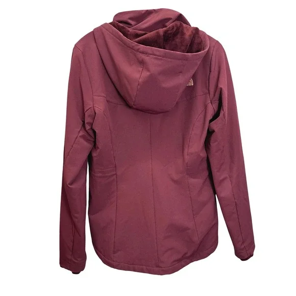 The North Face TNF Shelbe Raschel Fleece Jacket Womens Small Burgundy WindWall - Picture 2 of 12